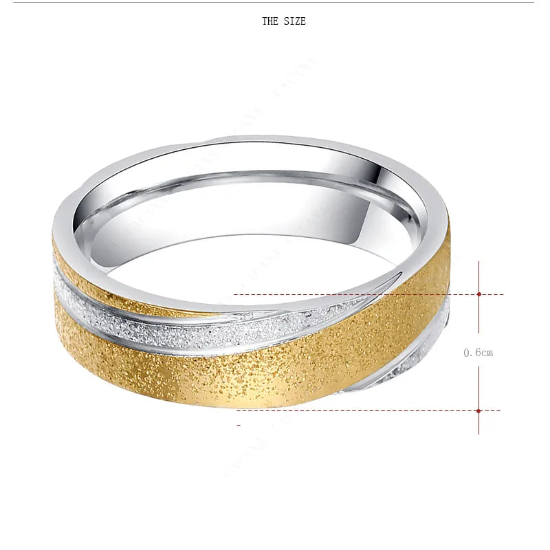 Titanium 6mm Two-Tone Wedding Band - Premium Jewelry from Dazzling Delights - Just $23.96! Shop now at Dazzling Delights