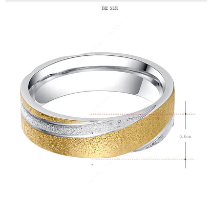 Titanium 6mm Two-Tone Wedding Band - Premium Jewelry from Dazzling Delights - Just $23.96! Shop now at Dazzling Delights