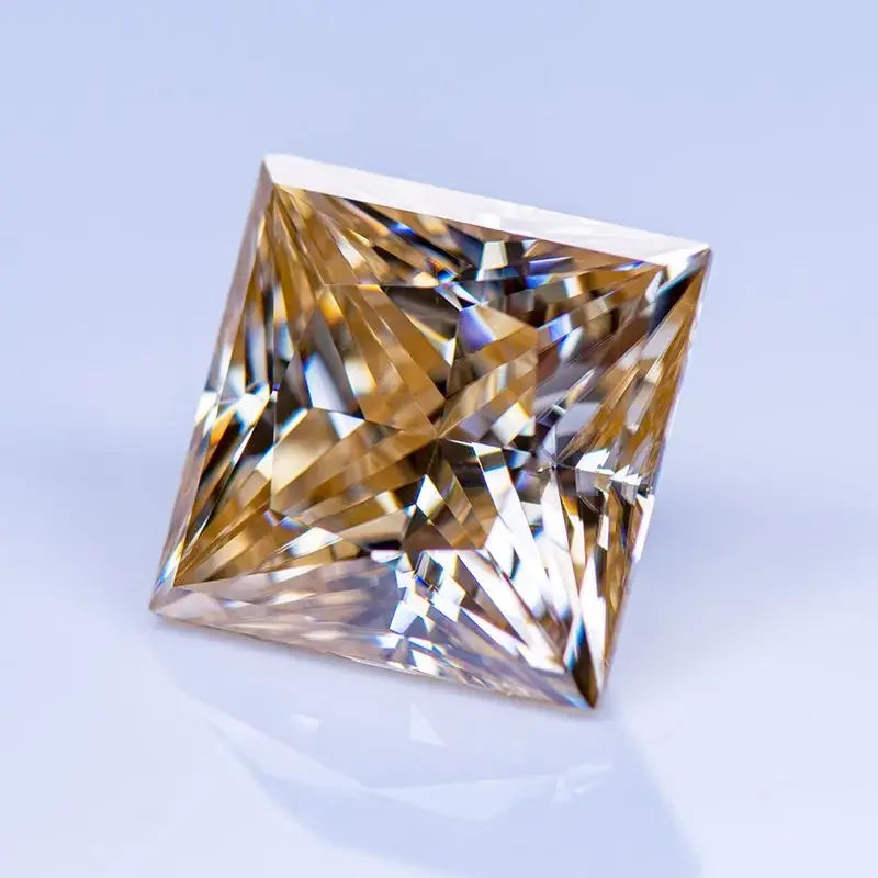 Champagne Princess Cut Moissanites - Premium Jewelry from Dazzling Delights - Just $83.33! Shop now at Dazzling Delights