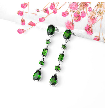 3.5 Carats Natural Gemstone Dangle Earrings - Your Choice of Gemstone - Premium Jewelry from Dazzling Delights - Just $64.46! Shop now at Dazzling Delights