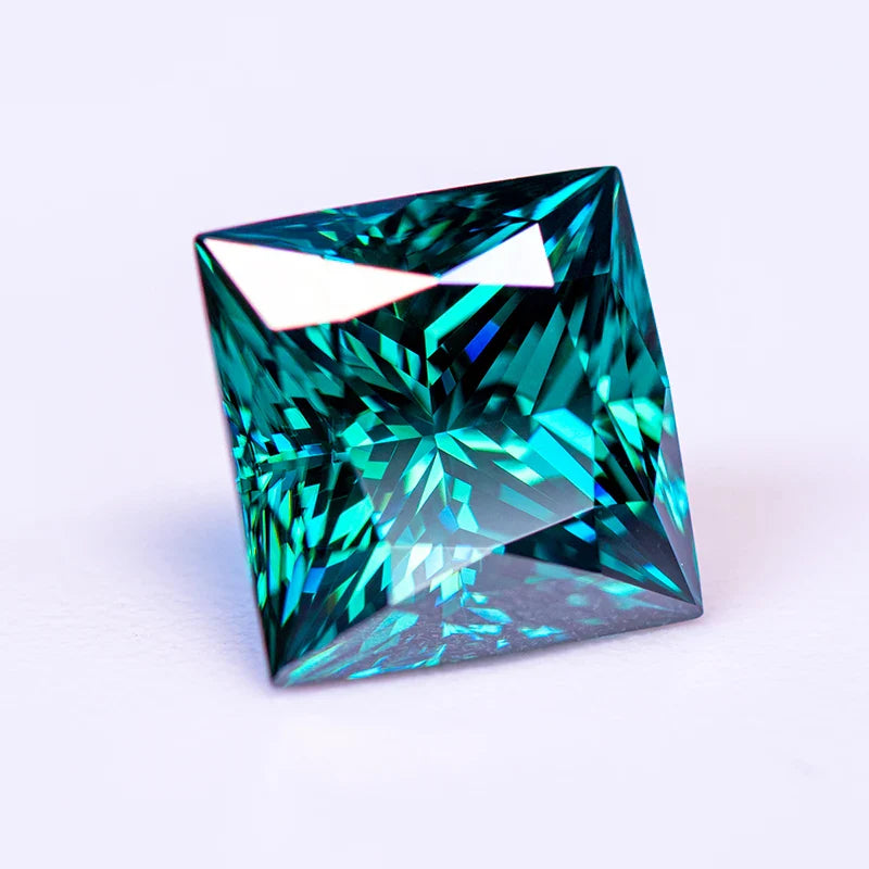 Emerald Green Princess Cut Moissanites - Premium Jewelry from Dazzling Delights - Just $83.33! Shop now at Dazzling Delights