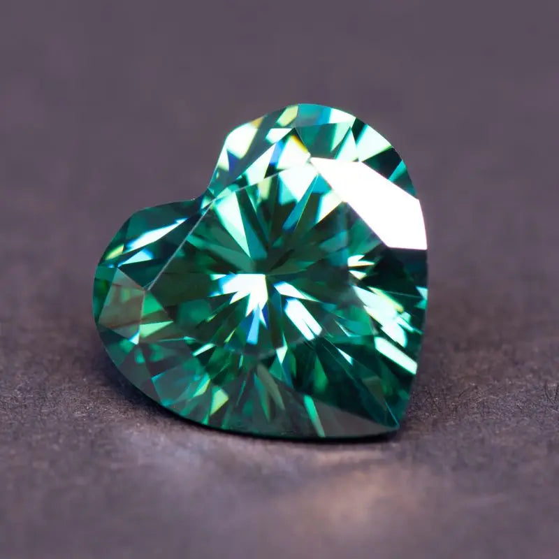 Emerald Green Heart Cut Moissanites - Premium Jewelry from Dazzling Delights - Just $91.67! Shop now at Dazzling Delights