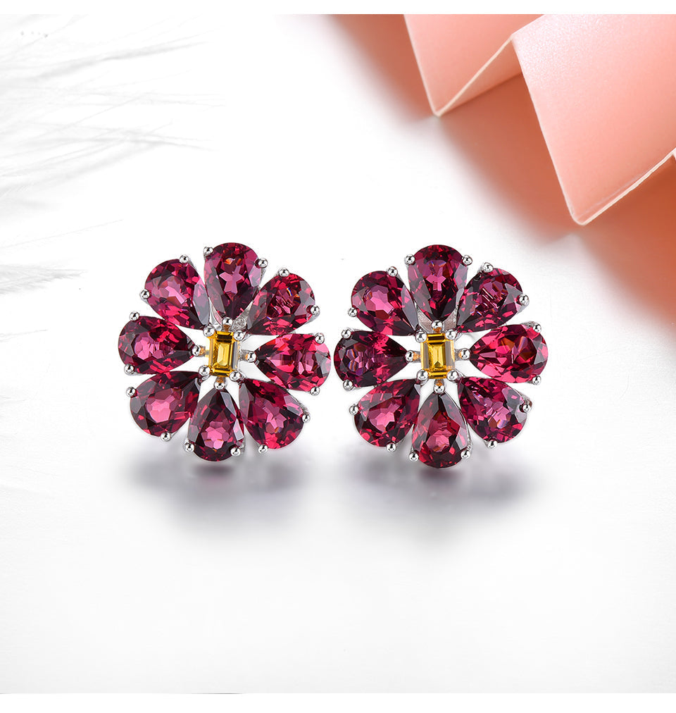 14 Carat Rhodolite Rose Garnet Earrings - Premium Jewelry from Dazzling Delights - Just $147.71! Shop now at Dazzling Delights