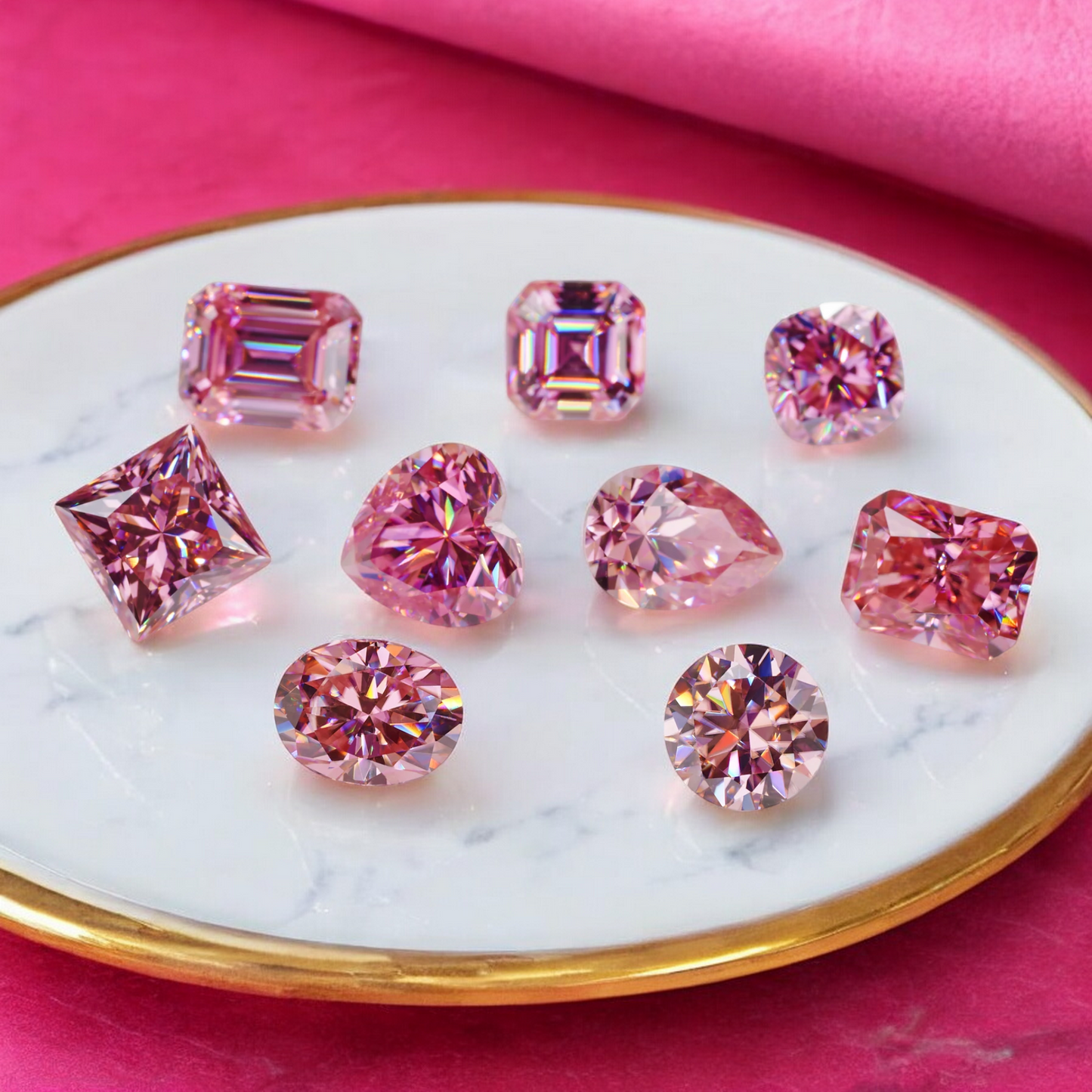 Soft Pink Oval Cut Moissanites - Premium Jewelry from Dazzling Delights - Just $83.33! Shop now at Dazzling Delights