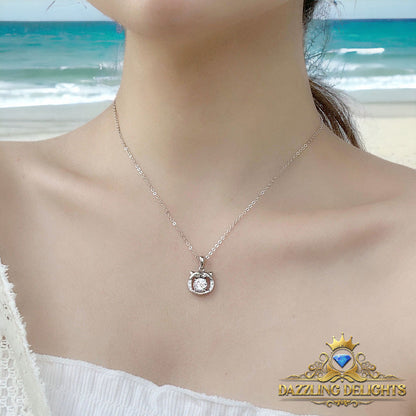 Moissanite Tiger Cat Pendant Necklace - Premium Jewelry from Dazzling Delights - Just $80.96! Shop now at Dazzling Delights