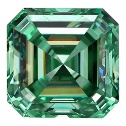 Green Asscher Cut Moissanites - Premium Jewelry from Dazzling Delights - Just $83.33! Shop now at Dazzling Delights