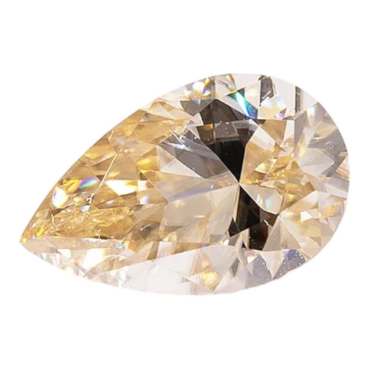 Champagne Pear Cut Moissanites - Premium Jewelry from Dazzling Delights - Just $83.33! Shop now at Dazzling Delights