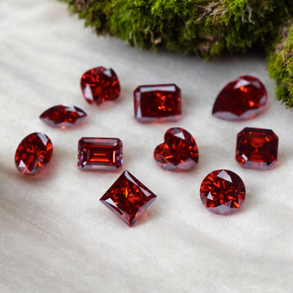 Pigeon Blood Red Pear Cut Moissanites - Premium Jewelry from Dazzling Delights - Just $83.33! Shop now at Dazzling Delights