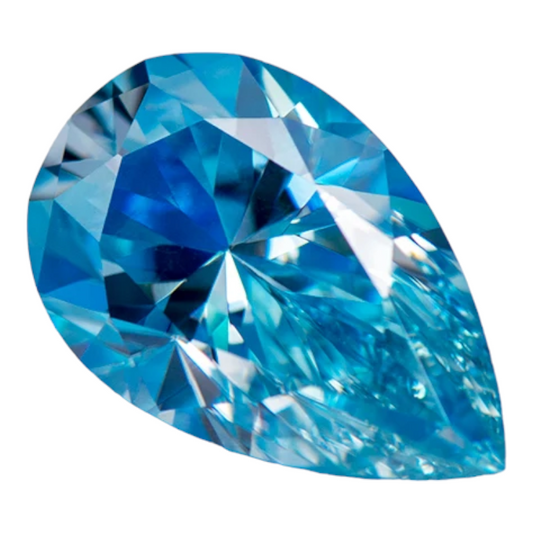 Sea Blue Pear Cut Moissanites - Premium Jewelry from Dazzling Delights - Just $83.33! Shop now at Dazzling Delights