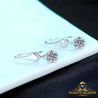Elegant 6.5mm Moissanite Drop Earrings - Premium Jewelry from Dazzling Delights - Just $91.88! Shop now at Dazzling Delights