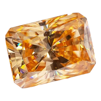 Vivid Champagne Radiant Cut Moissanites - Premium Jewelry from Dazzling Delights - Just $83.33! Shop now at Dazzling Delights