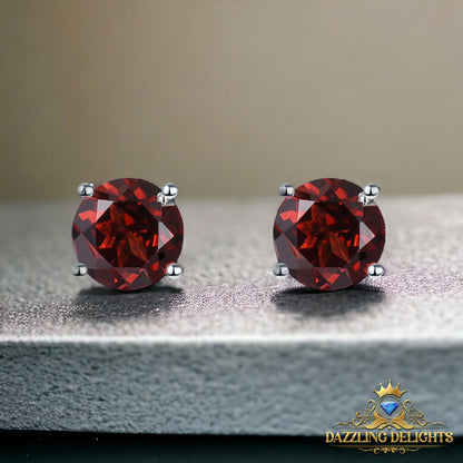 5mm Round Cut Natural Gemstone Stud Earrings - Your Choice of Gemstone - Premium Jewelry from Dazzling Delights - Just $41.96! Shop now at Dazzling Delights