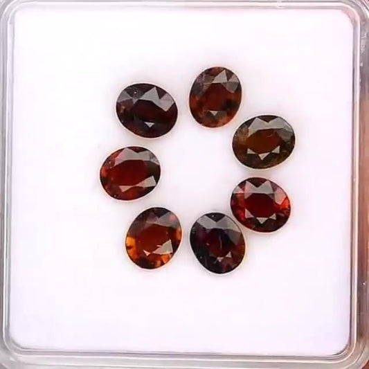 4.01ct 7pcs Oval Cut Burnished Orange Tourmaline Lot - Premium Jewelry from Dazzling Delights - Just $56.21! Shop now at Dazzling Delights