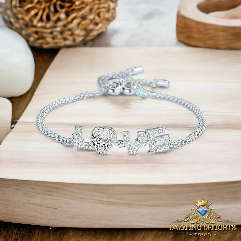 Moissanite LOVE Bracelet - Premium Jewelry from Dazzling Delights - Just $112.46! Shop now at Dazzling Delights