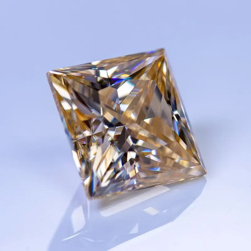 Champagne Princess Cut Moissanites - Premium Jewelry from Dazzling Delights - Just $83.33! Shop now at Dazzling Delights