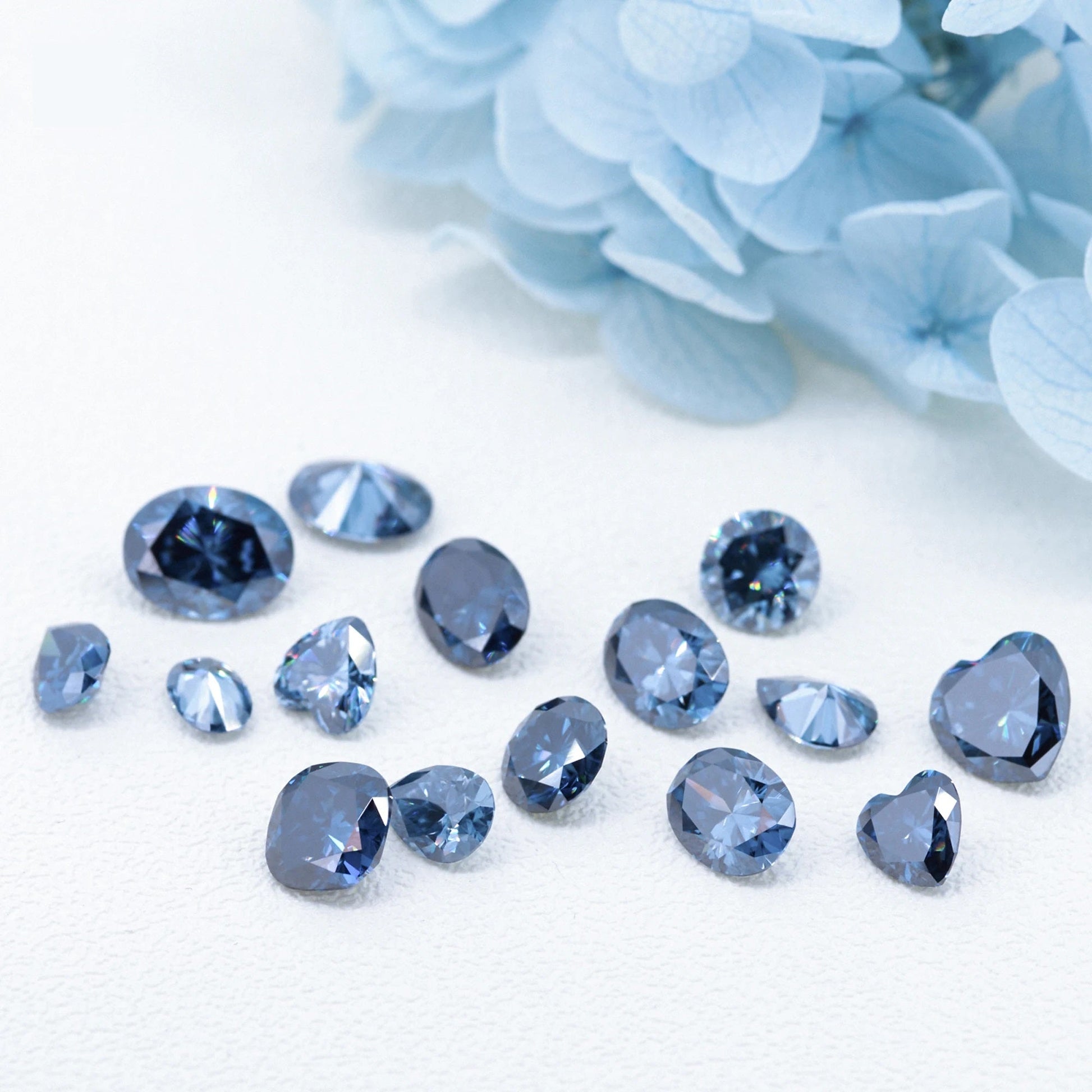 Royal Blue Radiant Cut Moissanites - Premium Jewelry from Dazzling Delights - Just $83.33! Shop now at Dazzling Delights