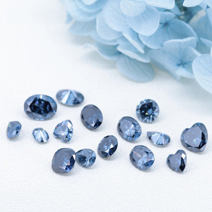 Royal Blue Heart Cut Moissanites - Premium Jewelry from Dazzling Delights - Just $91.67! Shop now at Dazzling Delights