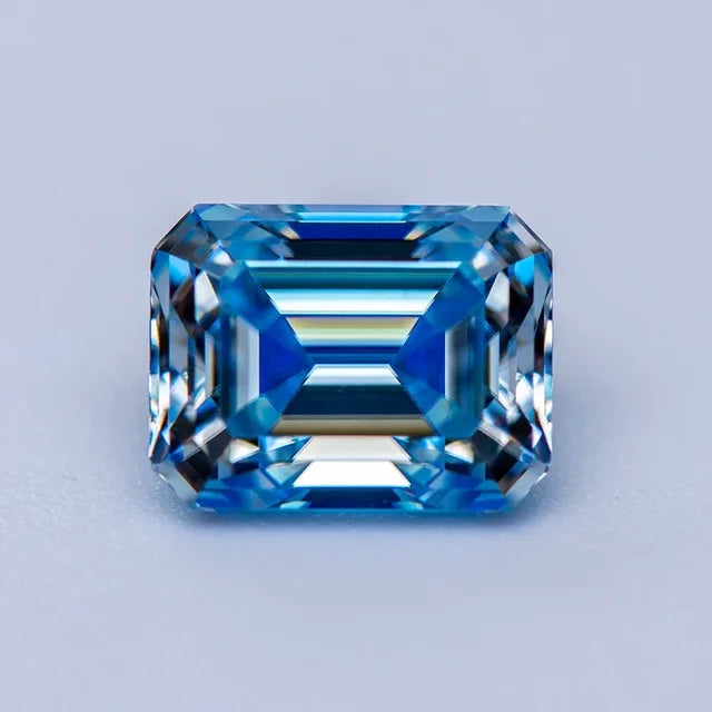 Sea Blue Emerald Cut Moissanites - Premium Jewelry from Dazzling Delights - Just $83.33! Shop now at Dazzling Delights