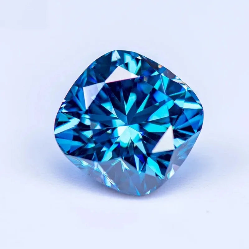 Cornflower Blue Cushion Cut Moissanites - Premium Jewelry from Dazzling Delights - Just $83.33! Shop now at Dazzling Delights