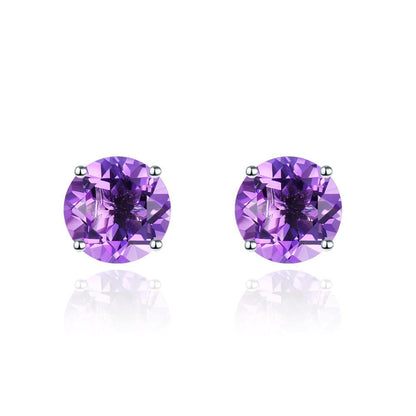 6mm Round Cut Natural Gemstone Stud Earrings - Your Choice of Gemstone - Premium Jewelry from Dazzling Delights - Just $56.21! Shop now at Dazzling Delights