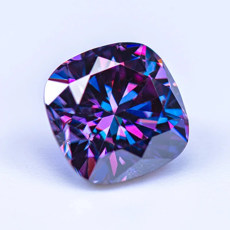 Imperial Purple Cushion Cut Moissanites - Premium Jewelry from Dazzling Delights - Just $83.33! Shop now at Dazzling Delights