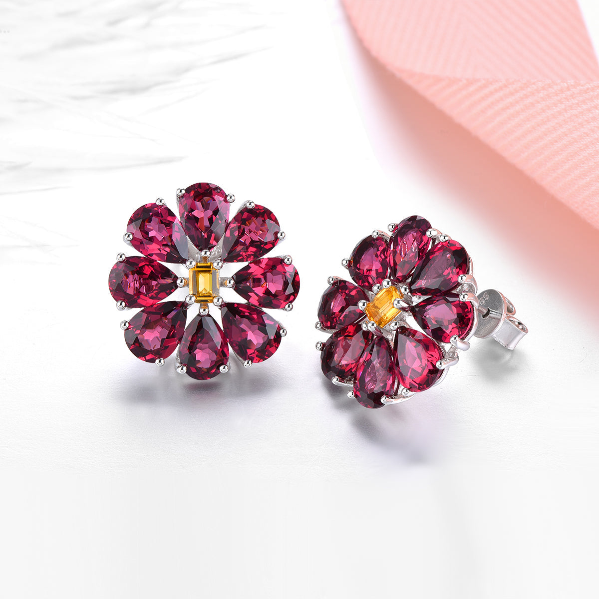 14 Carat Rhodolite Rose Garnet Earrings - Premium Jewelry from Dazzling Delights - Just $147.71! Shop now at Dazzling Delights