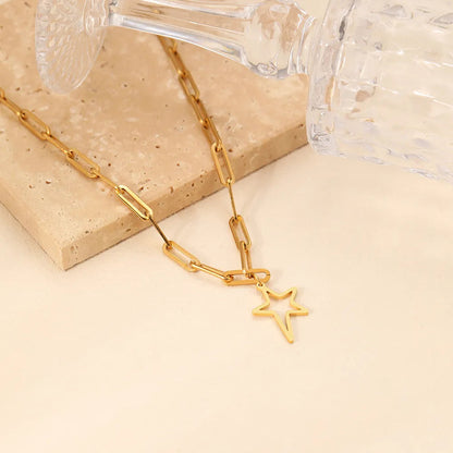 Titanium Irregular Star Pendant Necklace - Premium Jewelry from Dazzling Delights - Just $18.71! Shop now at Dazzling Delights