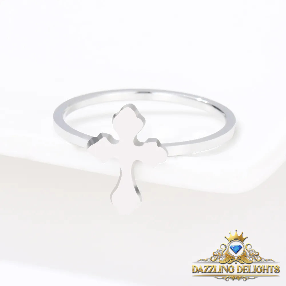 Titanium Cross Ring - Premium Jewelry from Dazzling Delights - Just $22.46! Shop now at Dazzling Delights