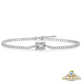 Emerald Cut Moissanite Tennis Bracelet - Premium Jewelry from Dazzling Delights - Just $149.95! Shop now at Dazzling Delights