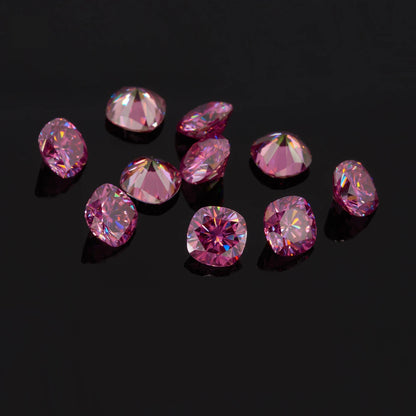 Vivid Pink Cushion Cut Moissanites - Premium Jewelry from Dazzling Delights - Just $83.33! Shop now at Dazzling Delights