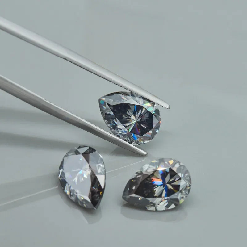 Grey Pear Cut Moissanites - Premium Jewelry from Dazzling Delights - Just $83.33! Shop now at Dazzling Delights