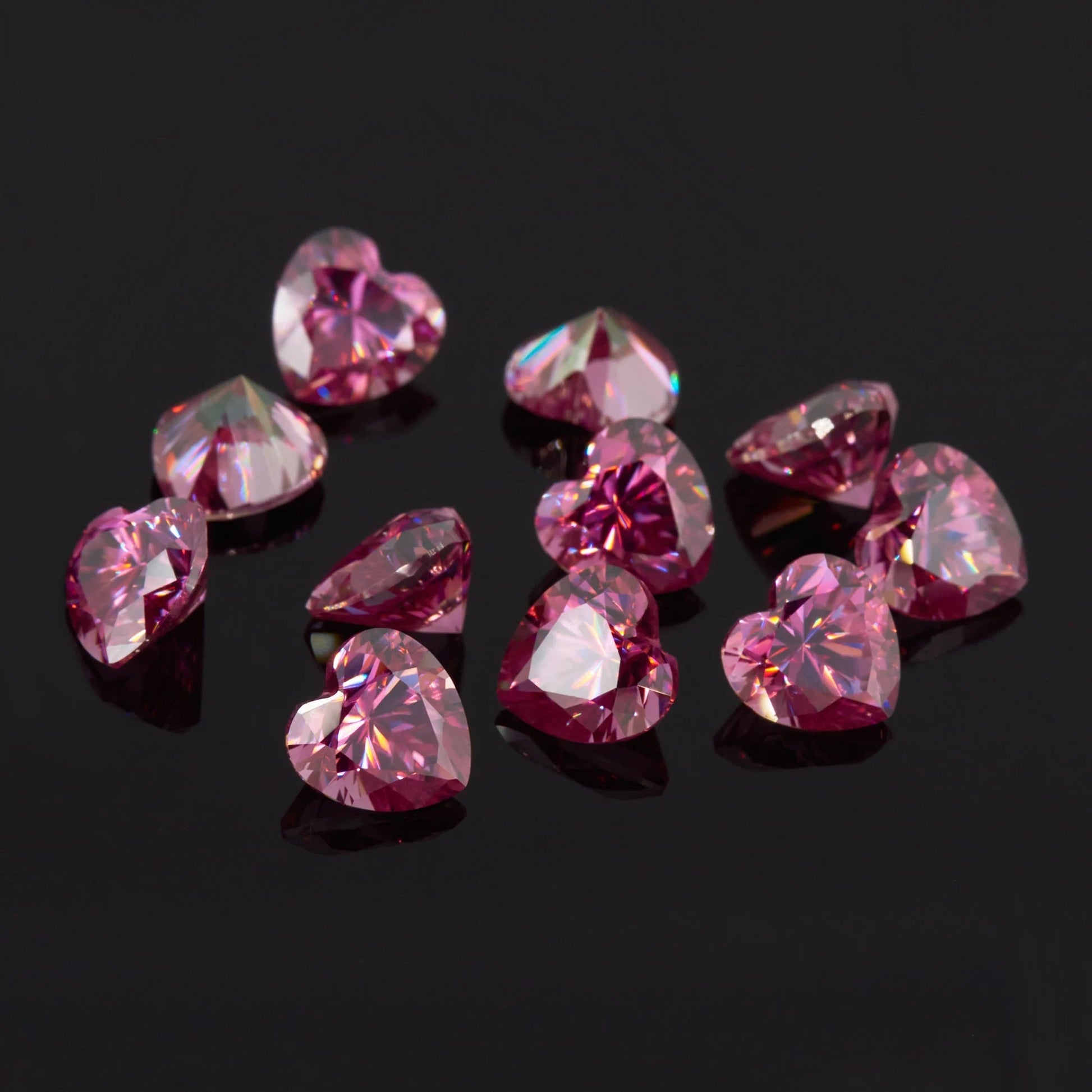 Vivid Pink Heart Cut Moissanites - Premium Jewelry from Dazzling Delights - Just $91.67! Shop now at Dazzling Delights