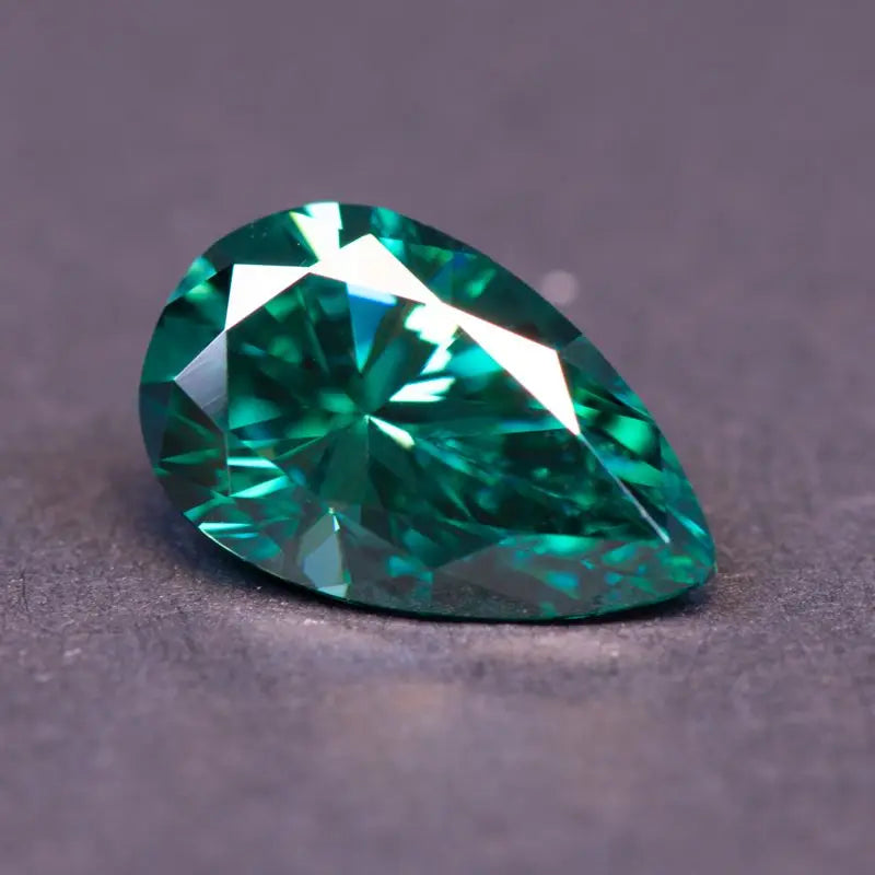 Emerald Green Pear Cut Moissanites - Premium Jewelry from Dazzling Delights - Just $83.33! Shop now at Dazzling Delights