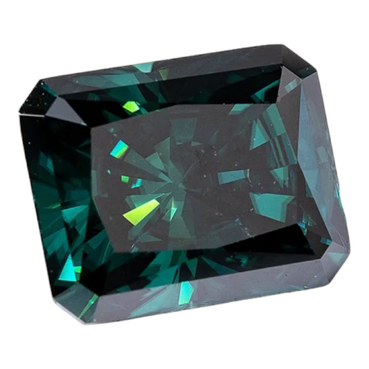 Forest Green Radiant Cut Moissanites - Premium Jewelry from Dazzling Delights - Just $83.33! Shop now at Dazzling Delights