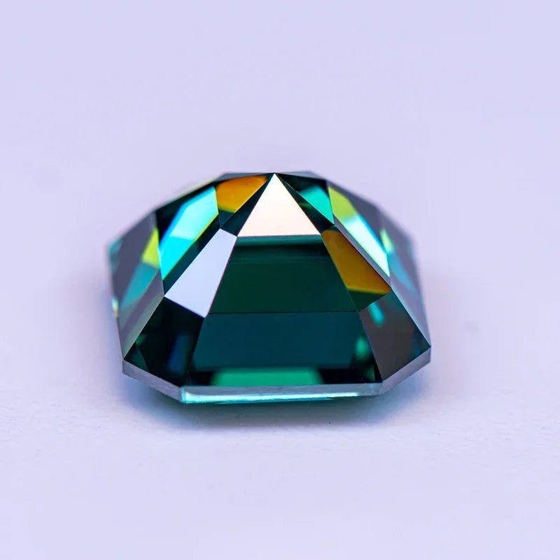 Emerald Green Asscher Cut Moissanites - Premium Jewelry from Dazzling Delights - Just $83.33! Shop now at Dazzling Delights