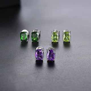 7x5mm Antique Cut Natural Gemstone Stud Earrings - Your Choice of Gemstone - Premium Jewelry from Dazzling Delights - Just $33.75! Shop now at Dazzling Delights