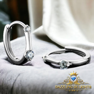 0.26ct Moissanite Hoop Earrings - Premium Jewelry from Dazzling Delights - Just $119.95! Shop now at Dazzling Delights