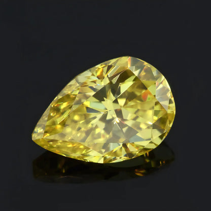 Vivid Canary Yellow Pear Cut Moissanites - Premium Jewelry from Dazzling Delights - Just $83.33! Shop now at Dazzling Delights