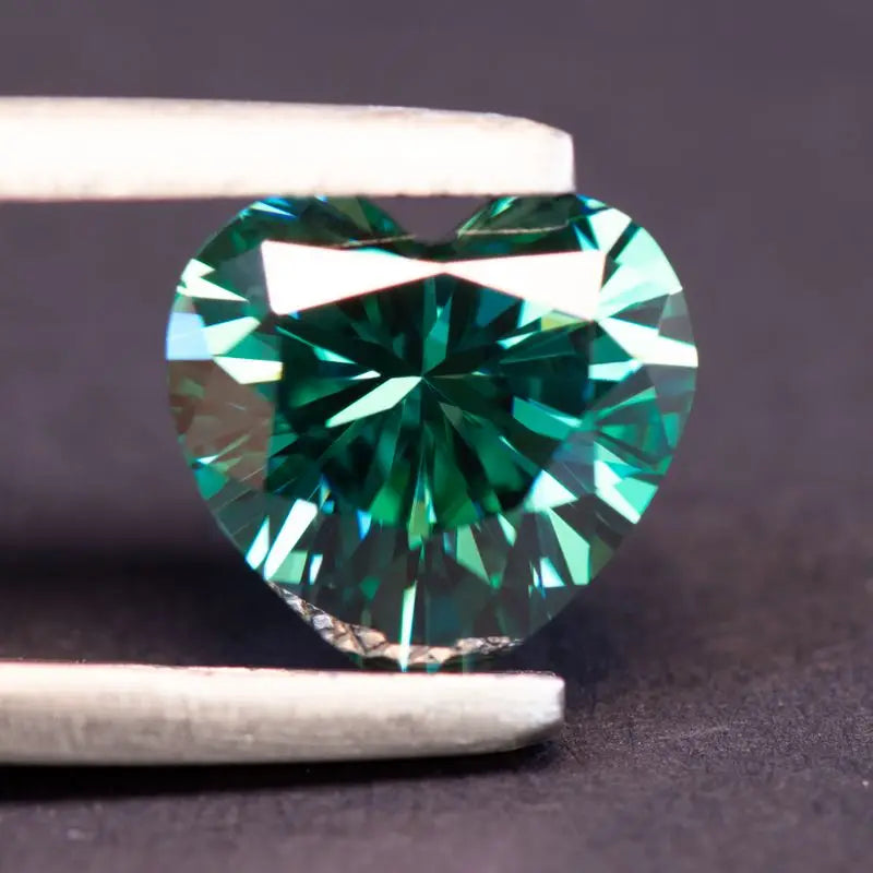 Emerald Green Heart Cut Moissanites - Premium Jewelry from Dazzling Delights - Just $91.67! Shop now at Dazzling Delights