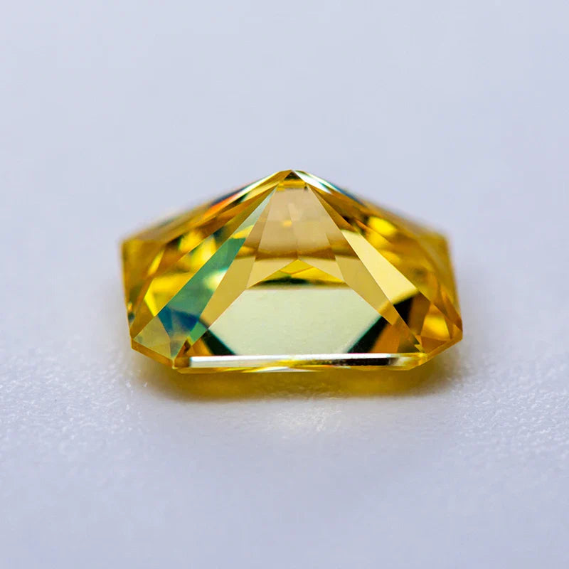 Sun Yellow Radiant Cut Moissanites - Premium Jewelry from Dazzling Delights - Just $83.33! Shop now at Dazzling Delights