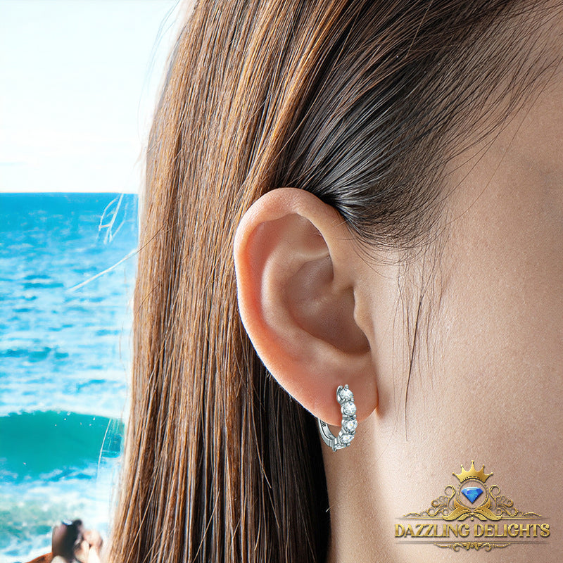 3.5mm Moissanite Hoop Earrings - Premium Jewelry from Dazzling Delights - Just $149.95! Shop now at Dazzling Delights