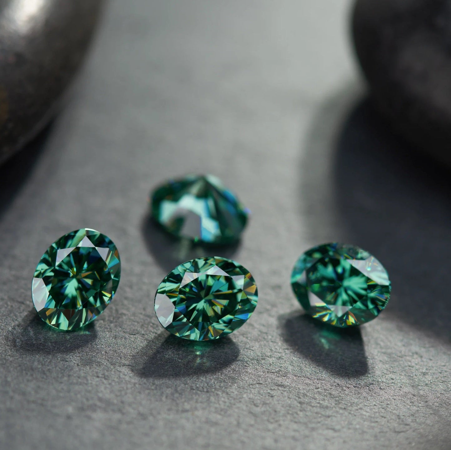 Green Oval Cut Moissanites - Premium Jewelry from Dazzling Delights - Just $83.33! Shop now at Dazzling Delights