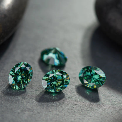 Green Oval Cut Moissanites - Premium Jewelry from Dazzling Delights - Just $83.33! Shop now at Dazzling Delights