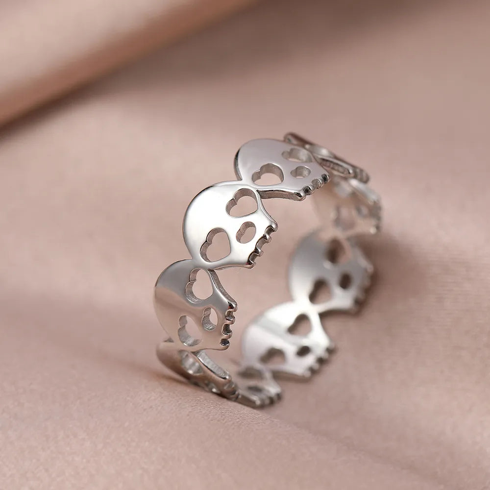 Titanium Eternal Skull Ring - Premium Jewelry from Dazzling Delights - Just $17.96! Shop now at Dazzling Delights