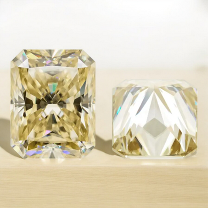 Champagne Radiant Cut Moissanites - Premium Jewelry from Dazzling Delights - Just $133.33! Shop now at Dazzling Delights