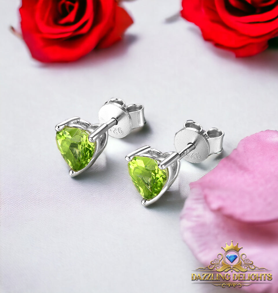 6x6mm Heart Cut Natural Gemstone Stud Earrings - Your Choice of Gemstone - Premium Jewelry from Dazzling Delights - Just $44.96! Shop now at Dazzling Delights