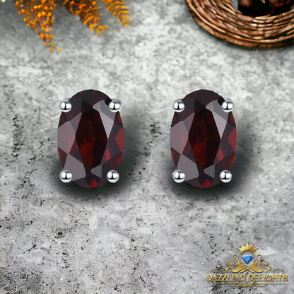 6x4mm Oval Cut Natural Gemstone Stud Earrings - Your Choice of Gemstone - Premium Jewelry from Dazzling Delights - Just $41.96! Shop now at Dazzling Delights