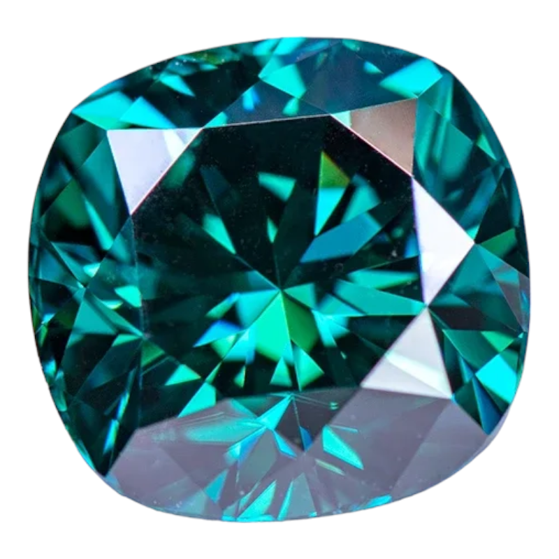 Emerald Green Cushion Cut Moissanites - Premium Jewelry from Dazzling Delights - Just $83.33! Shop now at Dazzling Delights