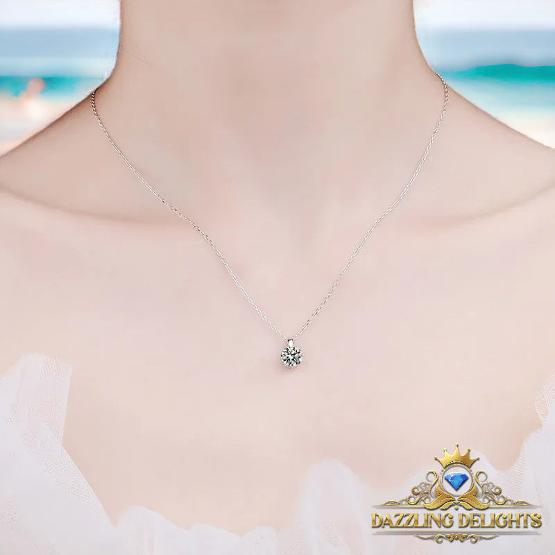 Moissanite Drop Pendant Necklace - Premium Jewelry from Dazzling Delights - Just $80.96! Shop now at Dazzling Delights