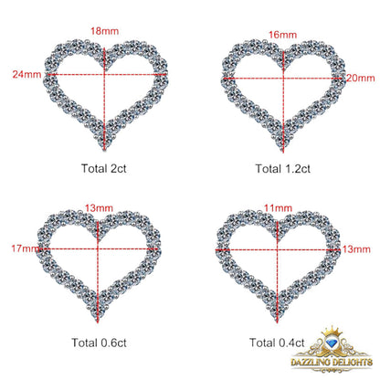 Moissanite Hollow Heart Pendant Necklace - Premium Jewelry from Dazzling Delights - Just $71.21! Shop now at Dazzling Delights